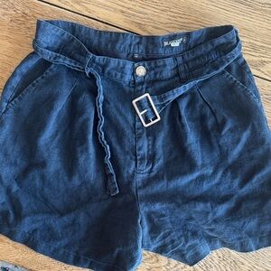 Blank NYC Dark Blue High Waist Women's Shorts